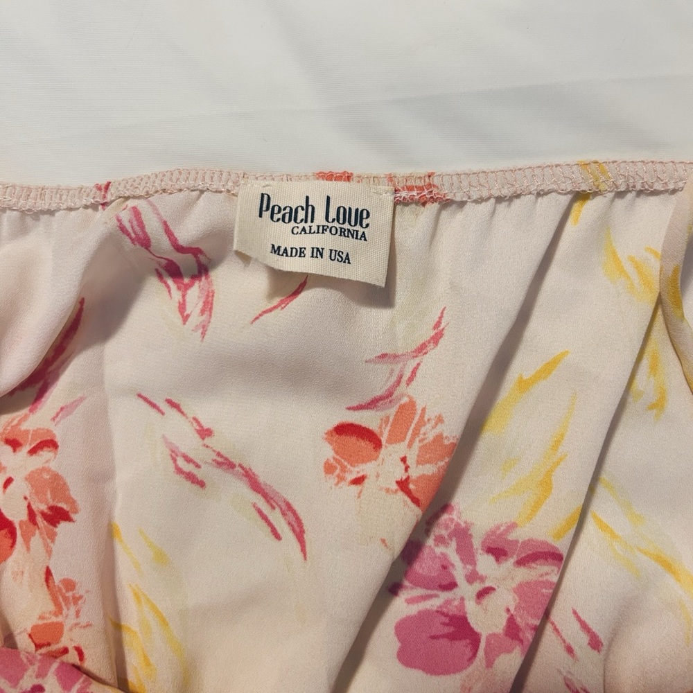 Peach Love California Floral Romper - Pink and Yellow - Picture 3 of 3